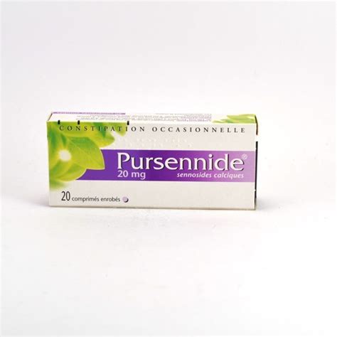 Pursennide 20mg Occasional Constipation Purified Senna Sennosides 20mg Box Of 20 Tablets