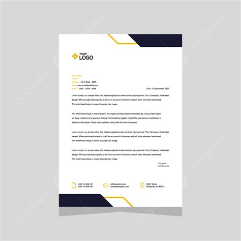 A4 Size Professional Simple And Creative Letterhead Vector Design