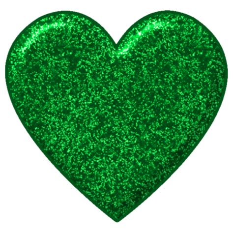 Green Heart Glitter Sticker By Beautifulbutterfly7