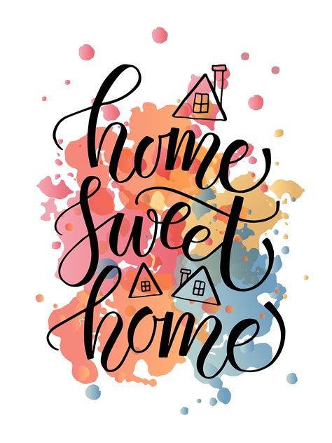 Home Sweet Home Lettering Card Welcome Home Quotes Hand Lettering
