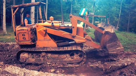 Dirt Work With Old Allis Chalmers 6g Crawler Loader Leveling The Yard