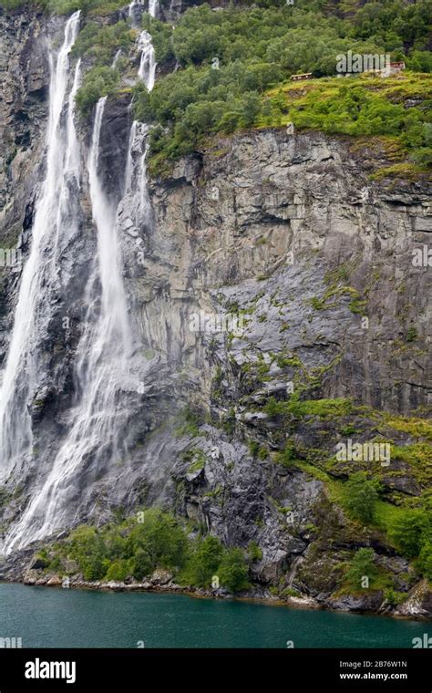 Seven Sisters Waterfall Geirangerfjord Northern Fjord Region Norway