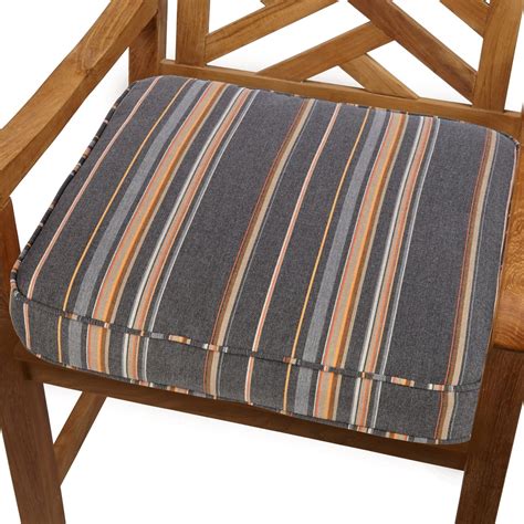 Mozaic Company Sunbrella Striped Corded Outdoor Chair Cushion