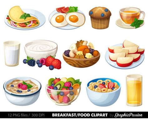 Breakfast Clipart Food Clipart Dessert Clipart Food Clip Art Pancakes