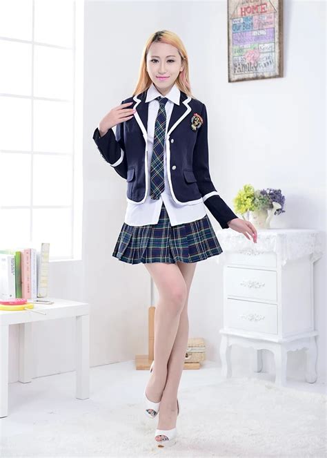 New School Girl Costume Sexy Shool Uniforms Wholesale Fancy Dress Costumes Ladies Mini Dress
