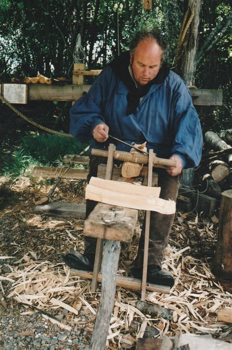 Grant Christianson Working As A Bodger On A Pole Lathe At Howick