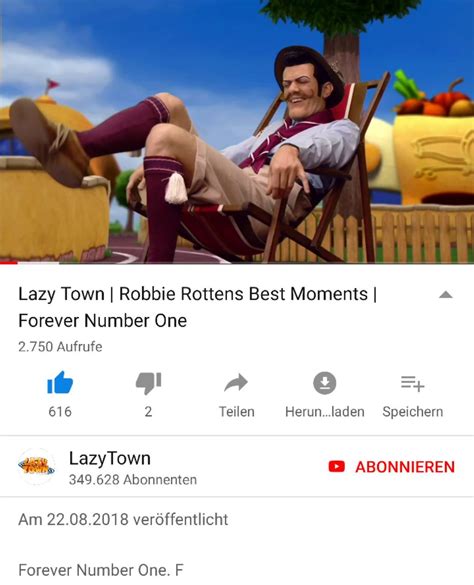 The Official Lazy Town Youtube Has Uploaded A Best Of Robbie Rotten Rip Rpewdiepiesubmissions