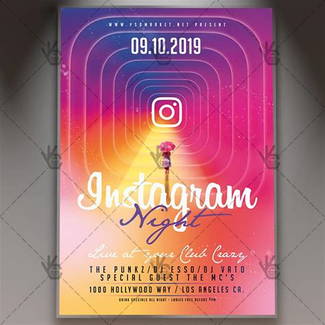 Download Instagram Night Flyer Psd Template Psdmarket