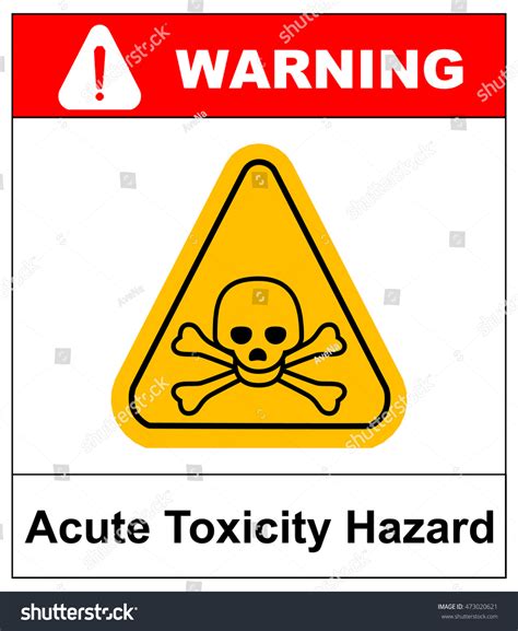 Vektor Stok Hazard Pictogram Acute Toxicity Hazard Symbol Tanpa