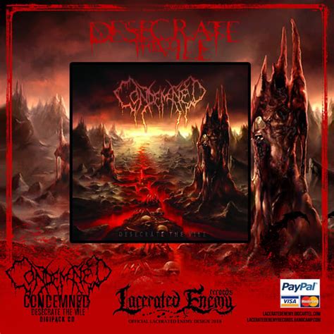 Condemned Desecrate The Vile Digipack Cd 2012 Lacerated Enemy E Store