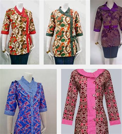 Mengapa memilih desain yang simple sangat disarankan untuk wanita bertubuh di bawah ini adalah. Model Baju Batik Untuk Orang Gemuk Dan Pendek - 55 Model Seragam Batik Kantor Wanita Paling Di ...