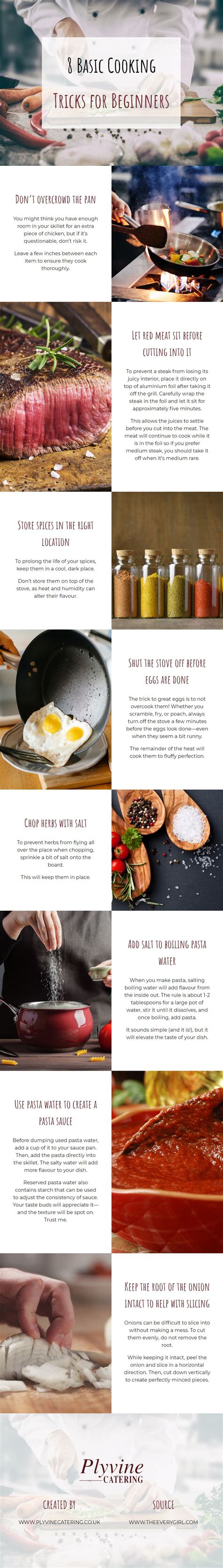 In This Infographic We Share 8 Basic Cooking Tricks For Beginners Basic