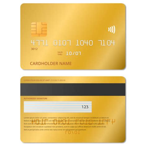 Credit Card Numbers Front And Back Illustrations Royalty Free Vector
