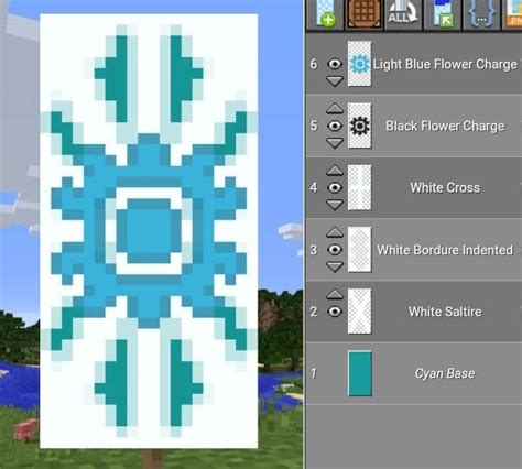 Minecraft Snowflake Banner Minecraft Banner Designs Minecraft