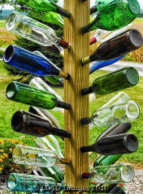 Wine Bottle Tree For Outdoors Drinking Problem Wine Bottle Fence