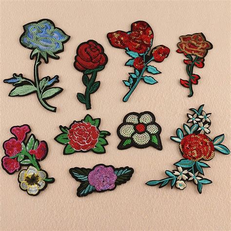 9pcs iron on patches for clothing patches embroidery handmade costume embroidered applique