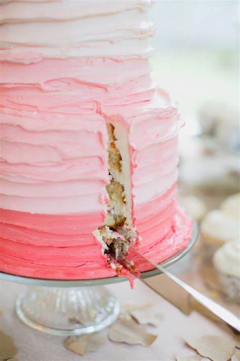 Pink Ombre Wedding Cake Weddingbee Photo Gallery