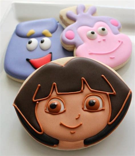 Dora The Explorer Cookie Cookie Decorating Cookies For Kids Iced