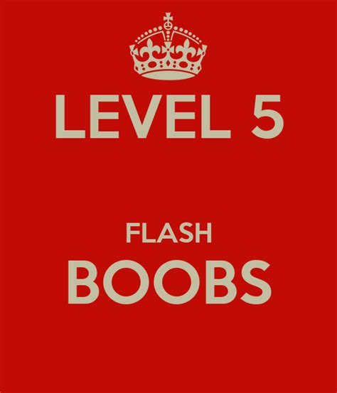 Level Flash Boobs Poster Wyattault Keep Calm O Matic