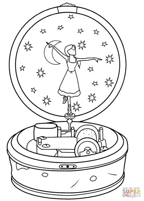 Try it free for 30 days then $12.99/mo., until canceled. Ballerina Music Box coloring page | Free Printable ...