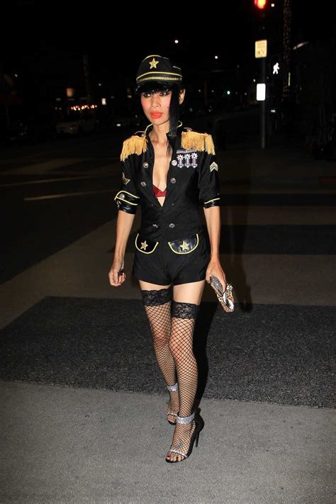 Bai Ling In A Custom Uniform Poses With Fans In Beverly Hills Lacelebs Co
