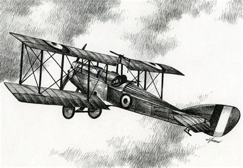 Martinsyde G 100 Art Print By James Williamson Airplane Drawing Fine