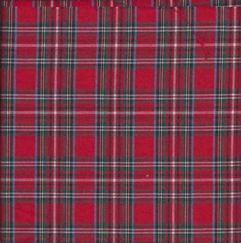 1970s Vintage Red Christmas Plaid Fabric By The Yard All Etsy Plaid