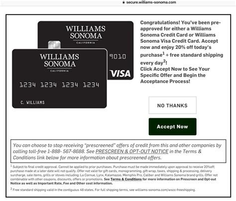 Williams sonoma visa® credit card accounts are issued by comenity bank pursuant to a license from visa u.s.a. William Sonoma Shopping Cart Trick - Page 4 - myFICO® Forums - 4183025
