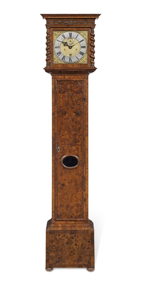 Sold Price A Late 17th Century Burr Walnut Veneered Longcase Clock With Ten Inch Dial And Bolt
