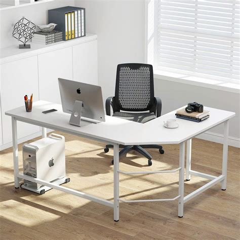 Buy Tribesigns Modern L Shaped Desk Corner Computer Desk Pc Laptop