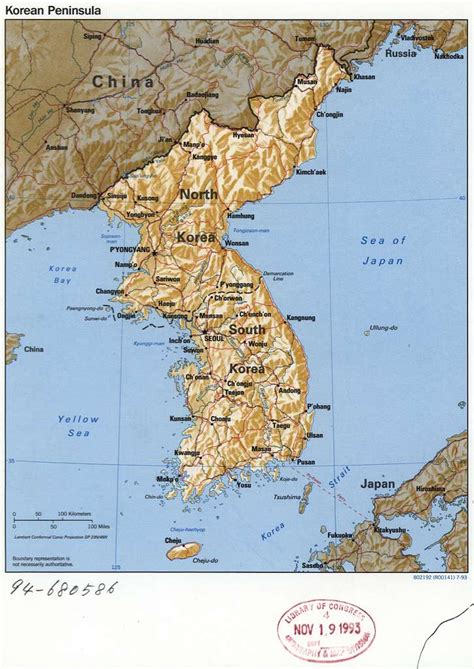 Since 1945 it has been divided into the two parts which soon became the two sovereign. Korean Peninsula. - PICRYL Public Domain Image