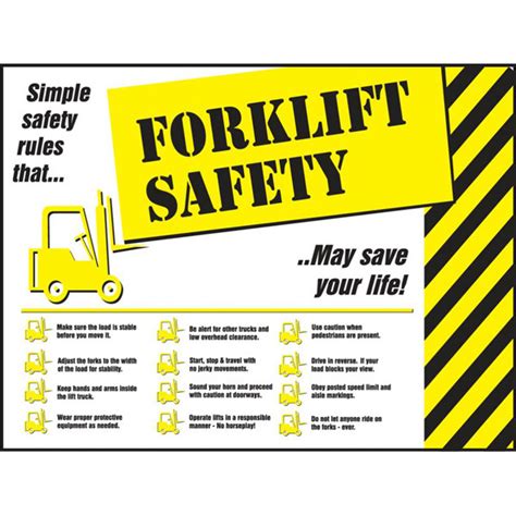 Forklift Safety Poster Simple Safety Rules That May Save Your Life