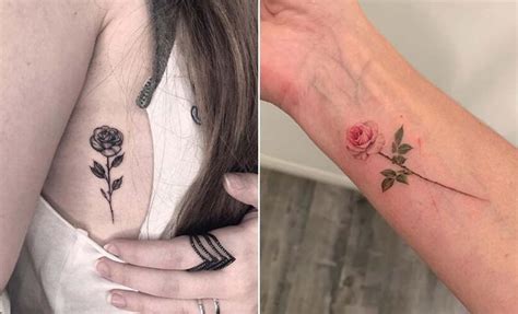 Compass tattoo, anchor tattoo, boat tattoo, couple tattoo, wind rose tattoo, rose des vents. 23 Chic Small Rose Tattoos for Women | StayGlam