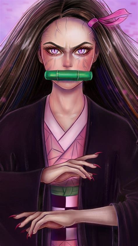 1082x1920 Demon Nezuko Kamado Digital Art 1082x1920 Resolution