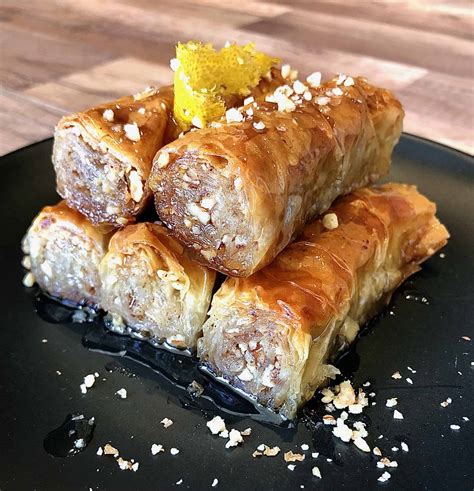 Greek Baklava Rolls Recipe Saragli My Greek Dish