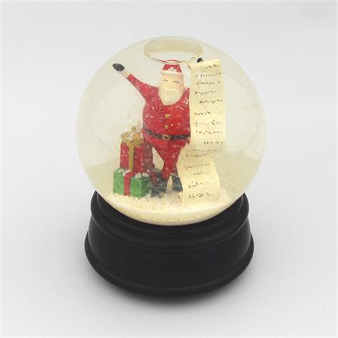 Here Comes Santa Claus Vintage Musical Glass Christmas