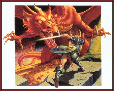 Larry Elmore Red Dragon Fantasy Artist Dungeons And Dragons