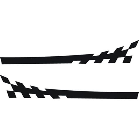Racing Checkered Side Stripes Decals Sff Solar Film Foundation