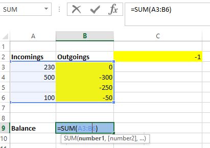 We need to display negative numbers in parentheses to differentiate the positive numbers from the negative numbers. Turn a positive number into a negative in Excel