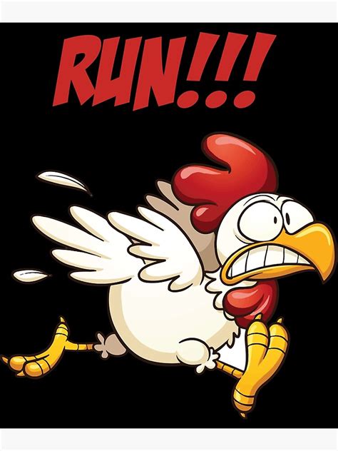 Run Chicken Run Meme Poster For Sale By Dicerolltee Redbubble