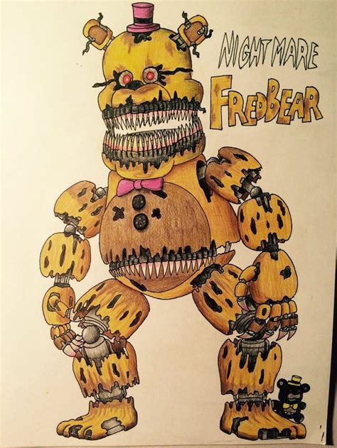 Nightmare Fredbear Fnaf Drawings Fnaf Coloring Pages Fnaf Art