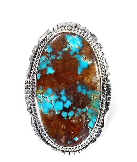 Large Royston Turquoise Ring W Etsy