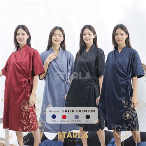 Jual Kimono Baju Tidur Wanita Dewasa Polos Kimono Robes Satin Kimono