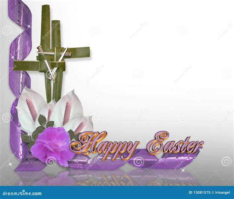 Easter Cross Border Palms Stock Illustration Illustration Of Christian