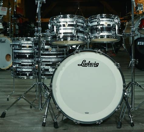 Ludwig Classic Maple 5pc 2210121416 Drum Set Digital Reverb