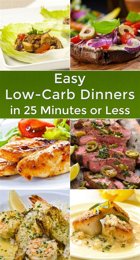 Atkins meal plans are the low carb way to lose wieght. Easy Low-Carb Dinners in 25 Minutes or Less - 17 Low Carb ...