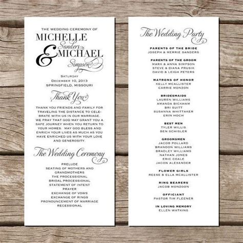 Sample funny wedding program templates. 35 Simple Wedding Reception Program Sample Ideas | Wedding ceremony programs, Wedding reception ...