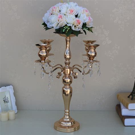 Buy 58 Cm Tall Gold 5 Arm Candelabra Metal Candle