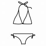 Bikini Coloring Bathing Suit Swimsuit Drawing Dibujos Ropa Cartoon Outlines Bikinis Hair Getdrawings Sketch Template 為孩子�的�色頁 sketch template