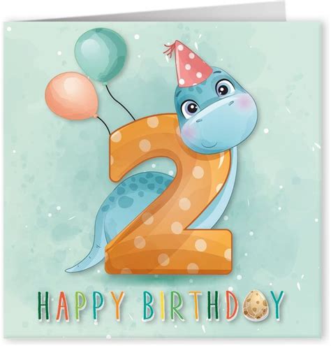Happy 2nd Birthday Card Boy Cute Happy Birthday Birthday Cards For